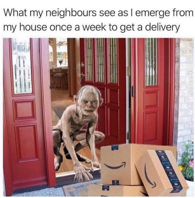 US Animal Humor What: myneighbourssee:as.|-emerge from my. house:once‘a weektogeta:delivery eee ALE ai: ‘ - ce ED RTS bg {leech 4 Ry q el. ATA thee